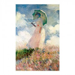 Study of a Figure Outdoors Woman with a Parasol, facing left
