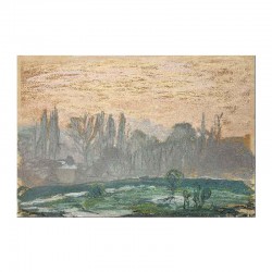 Winter Landscape with Evening Sky